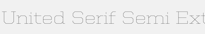 United Serif Semi Ext Thin